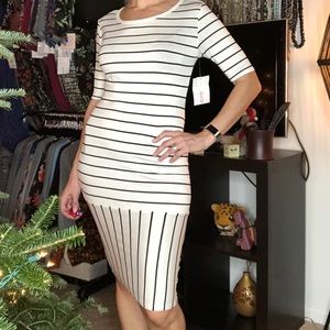 LuLaRoe Striped Julia Bodycon Pencil Dress NWT S